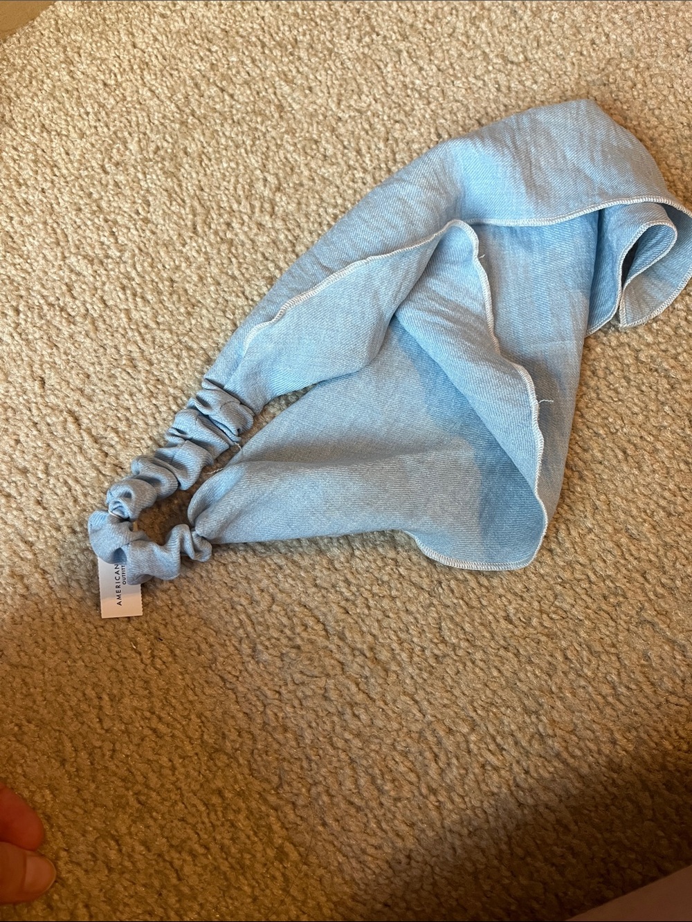American Eagle Outfitters Light Blue Linen Headscarf Hair Band